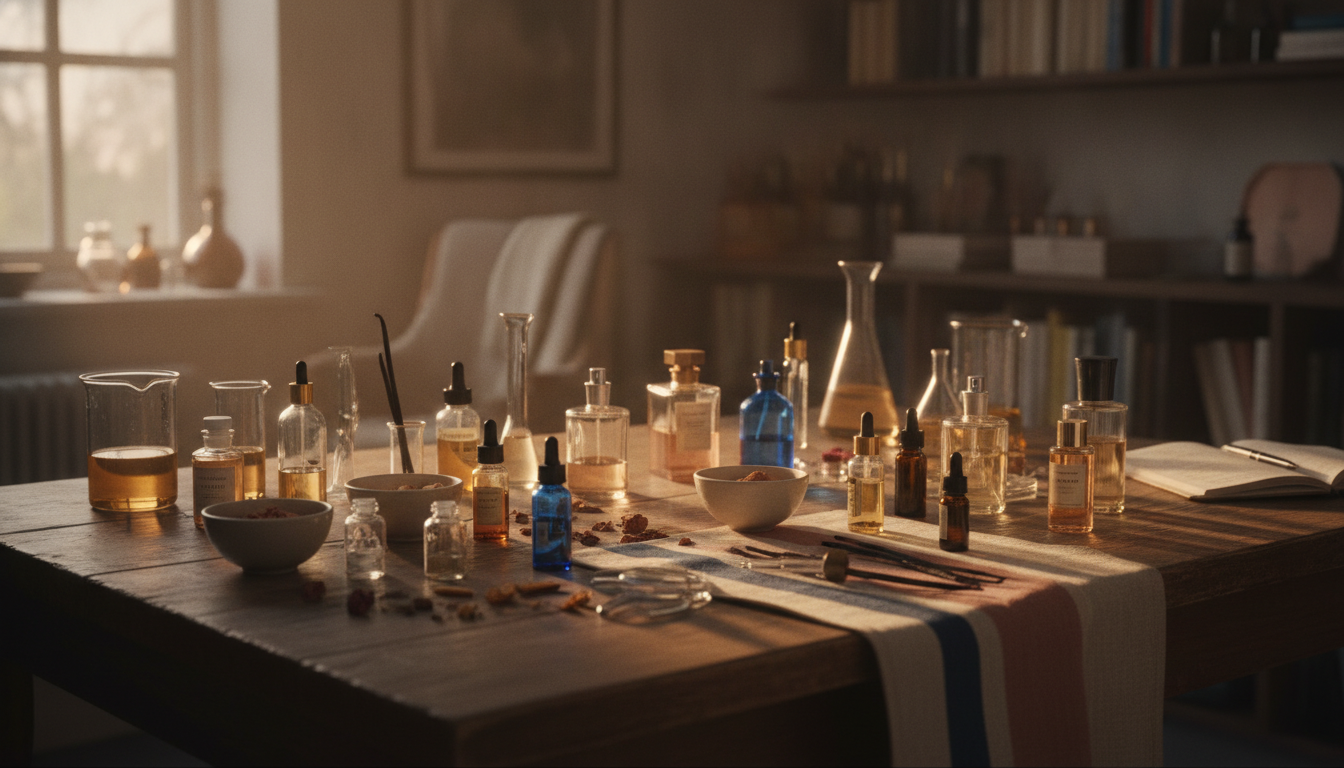 Ambiance atelier creation parfum sur mesure