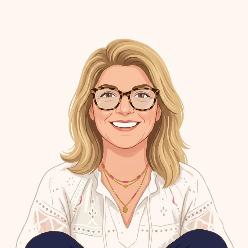Portrait illustré de Nathalie, souriante
