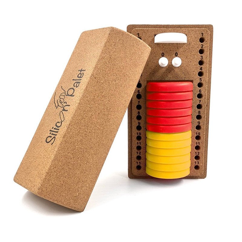 Jeu de palets en silicone rouge et jaune Silicon Palet Cadetel