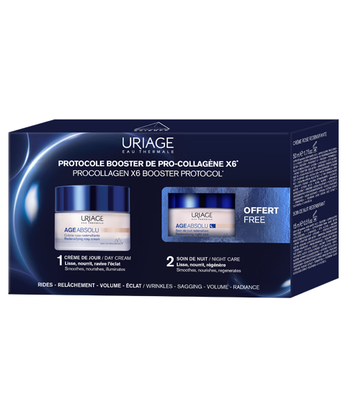 Coffret Uriage Age Absolu creme rose et soin de nuit offert
