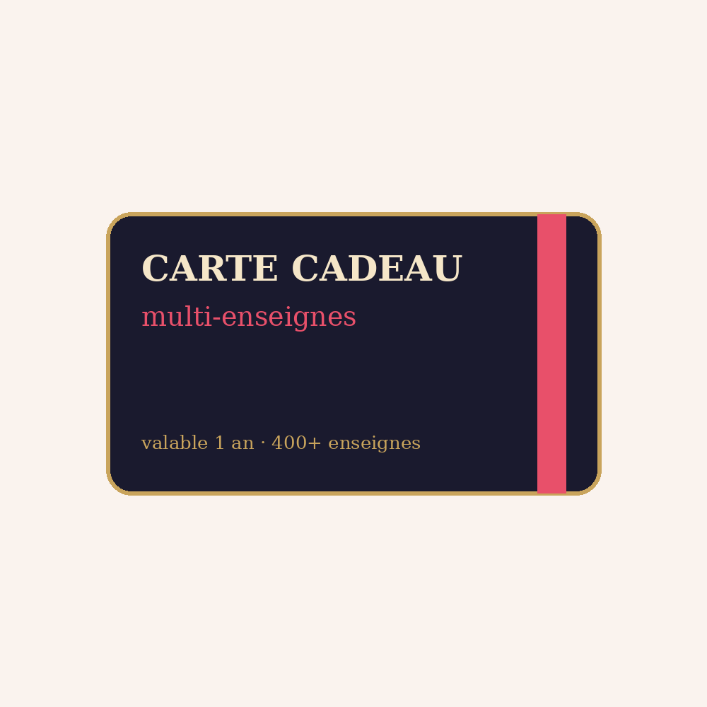 carte cadeau multi enseignes valable dans 400 enseignes mode sport gastronomie voyage