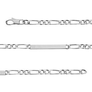Gourmette argent maille figaro gravable cadeau diplome